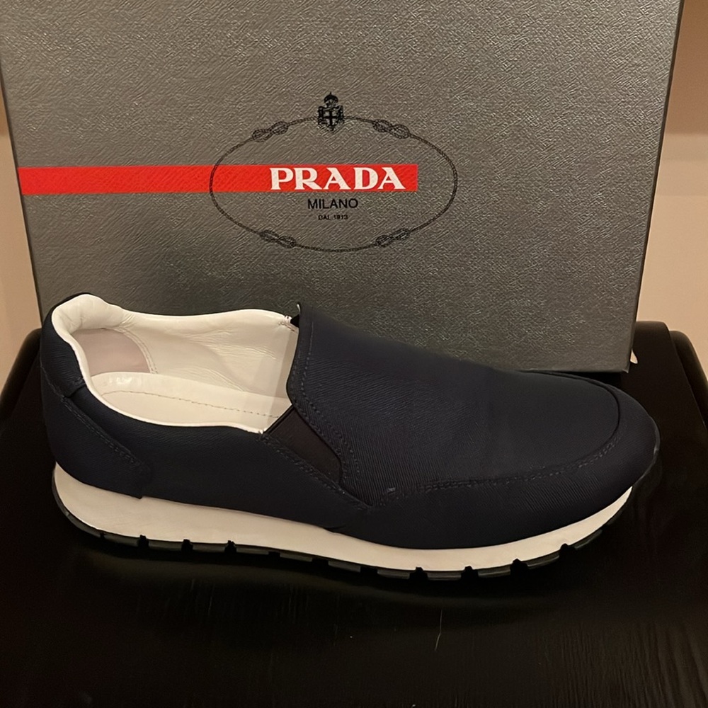 Prada Nylon Slip-On Sneaker